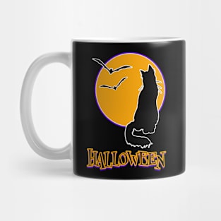 Halloween Cat Graphic Mug